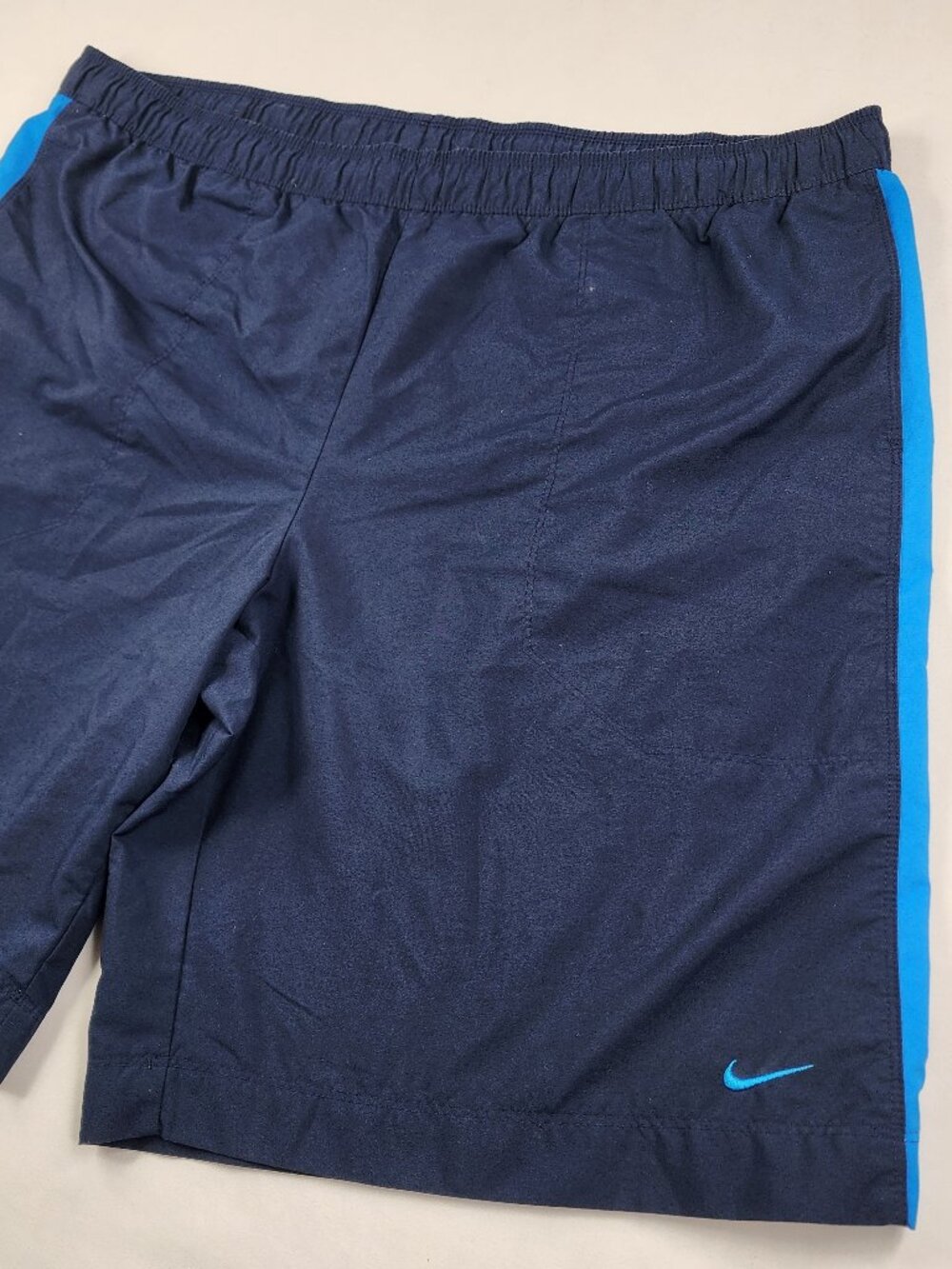 Nike Mens XXL Blue Swim Trunks Shorts Pockets Athletic Drawstring Stretch